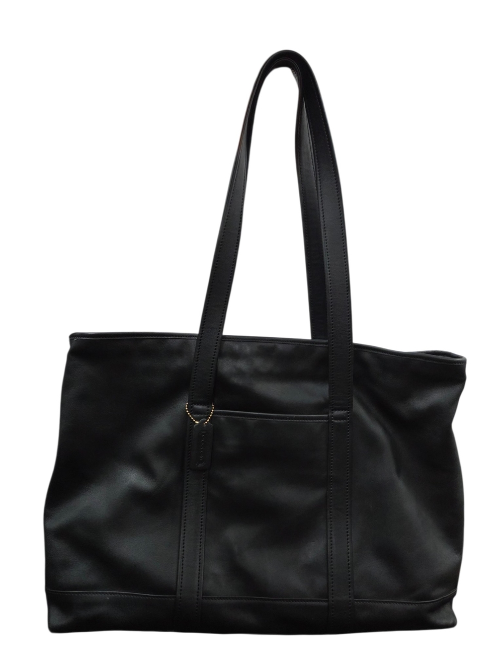 Coach Black Leather Tote Bag